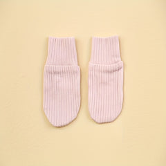 4pairs Baby Solid Anti scratch Elastic Gloves For All Seasons