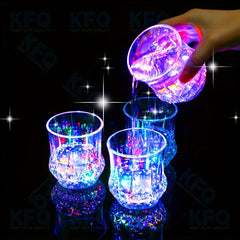 KFQ LED Wine Glasses Whiskey Cup for Parties Night Clubs Bars