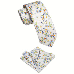 Men's Silk Floral Paisley Necktie Set Wedding