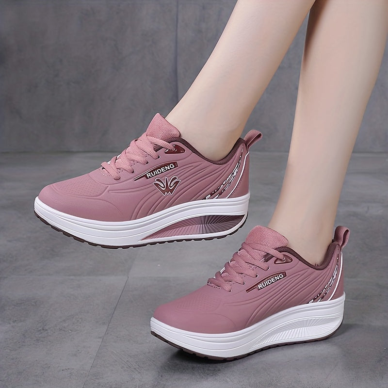 Women's Thick Bottom Travel Walking Shoes Breathable Non slip Sport Shoes