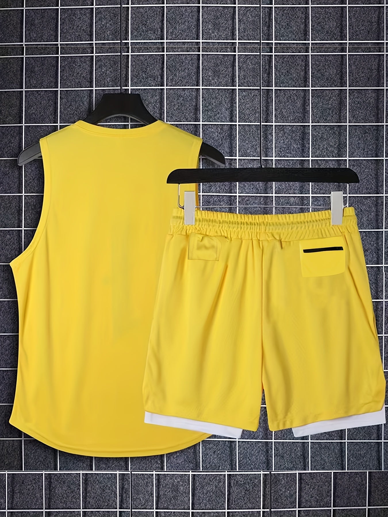 Men's 2 Piece Outfit Tanktop and Basketball Shorts Set
