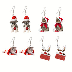 Acrylic Christmas Earrings for Boys and Girls