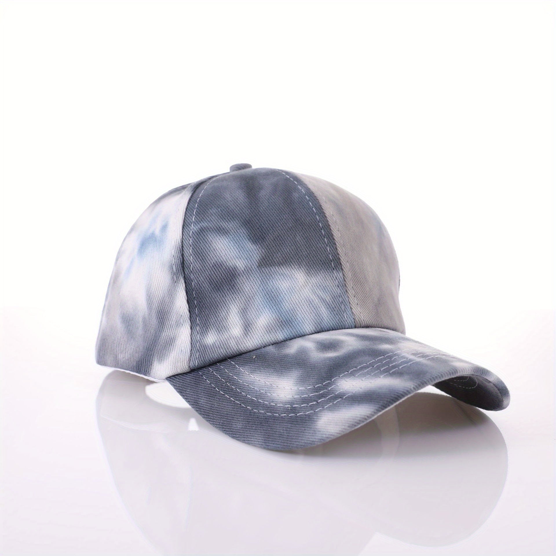 Tie Dye Ponytail Baseball Cap Colorful Print Sunshade Sports Hat