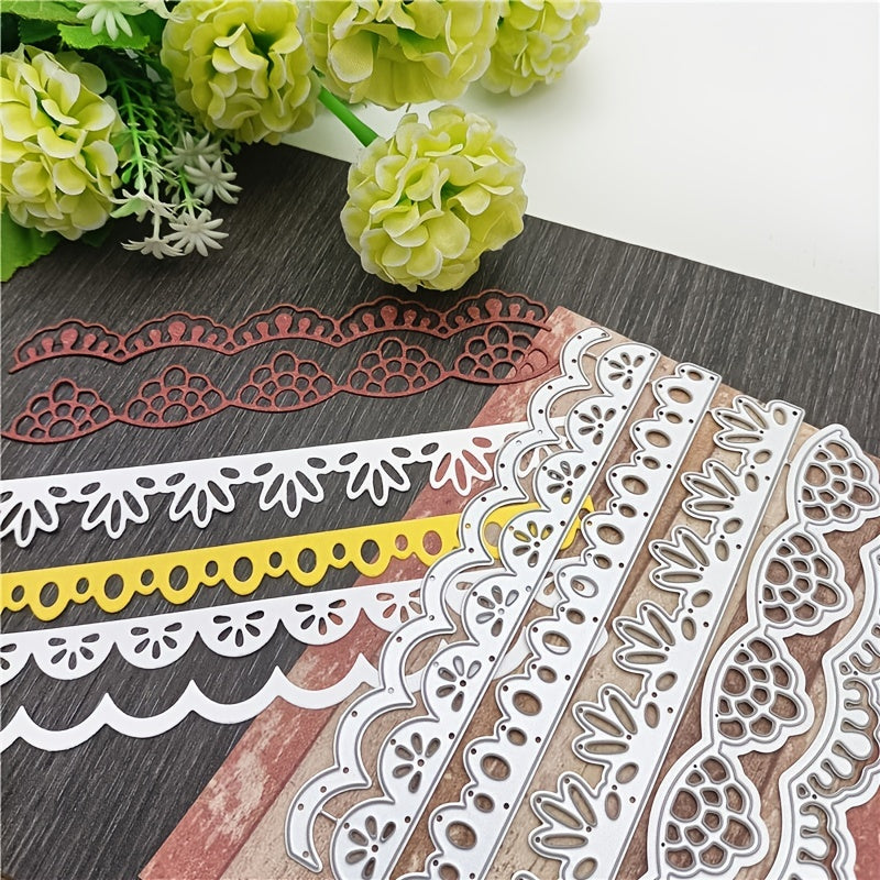 6pcs Lace Edge Die Cuts Metal Cutting Dies Scrapbook Craft Punch Stencils