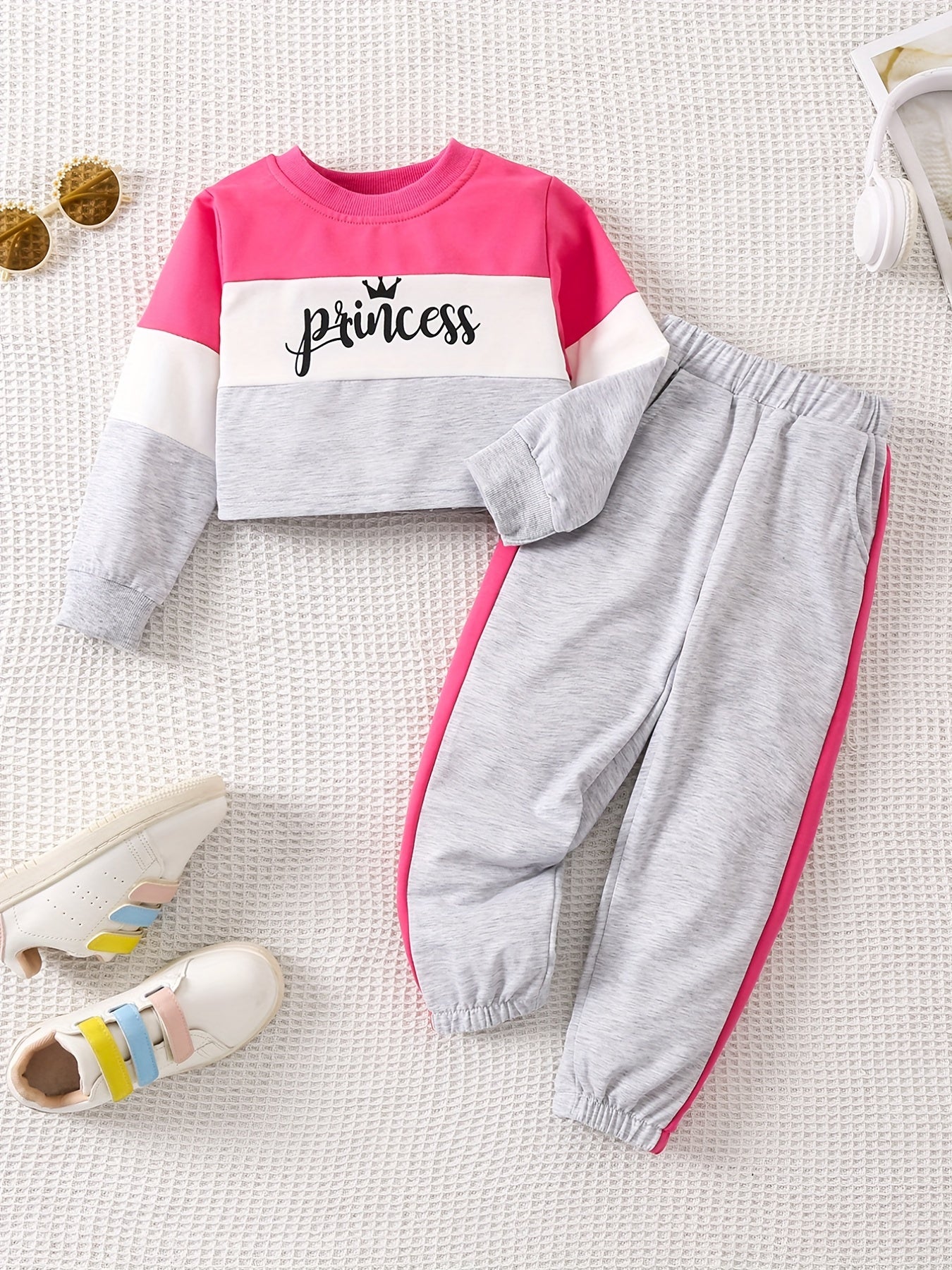 Girls Princess Long Sleeve Sweatshirt & Sweatpants