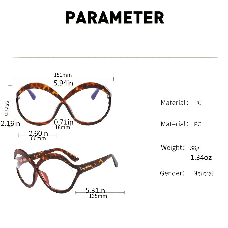 T Shape Oversized Square Sunglasses Vintage Ladies Stylish Round Glasses