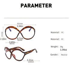 T Shape Oversized Square Sunglasses Vintage Ladies Stylish Round Glasses