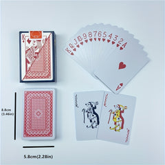 Waterproof Plastic Playing Cards 5.8X8.2in, Foldable & Washable