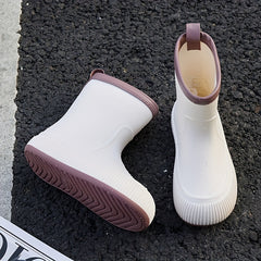 Solid Rain Boots Casual Short Boots Women's Waterproof Rain Boots