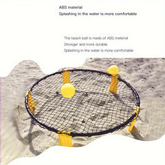 Outdoor PVC Beach Volleyball Games With Carrying Bag Roundnet Game Set