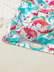 Dinosaur Graphic Print Round Neck T shirt for Baby Boys & Girls