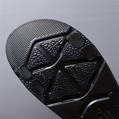 Men's Embossed Sandals Durable Non Slip Outdoor Slides Sandals