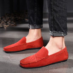 Men's Custom Loafer Shoes Stitching Durable Slip On Moccasins