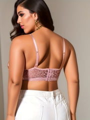 Bra Women's Floral Lace Full Cover Underwire Thin Bra