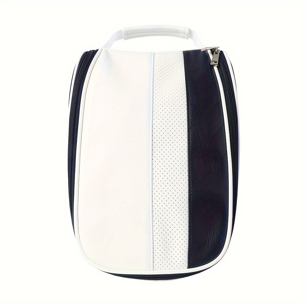 Portable Golf Shoe Bag PU Pearl Cotton Lining Carry Tote
