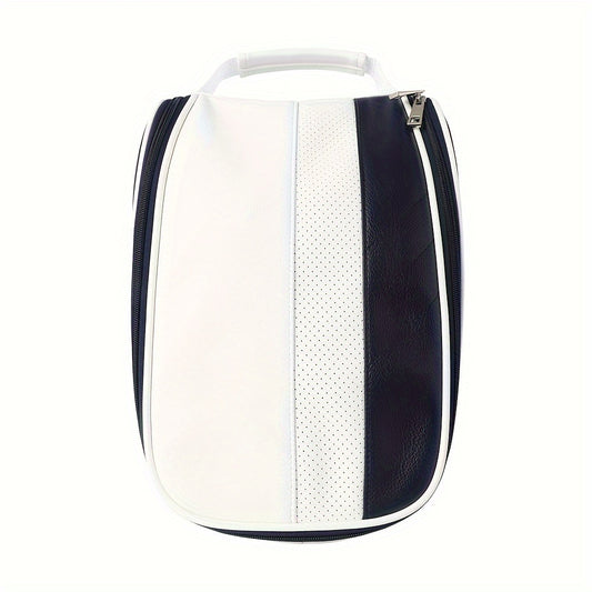 Portable Golf Shoe Bag PU Pearl Cotton Lining Carry Tote