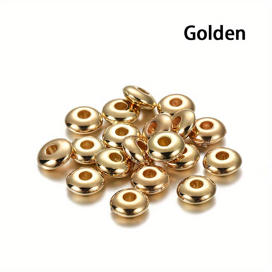 200 400Pcs CCB Charm Spacer Beads Wheel Bead Flat Round for DIY Jewelry Making