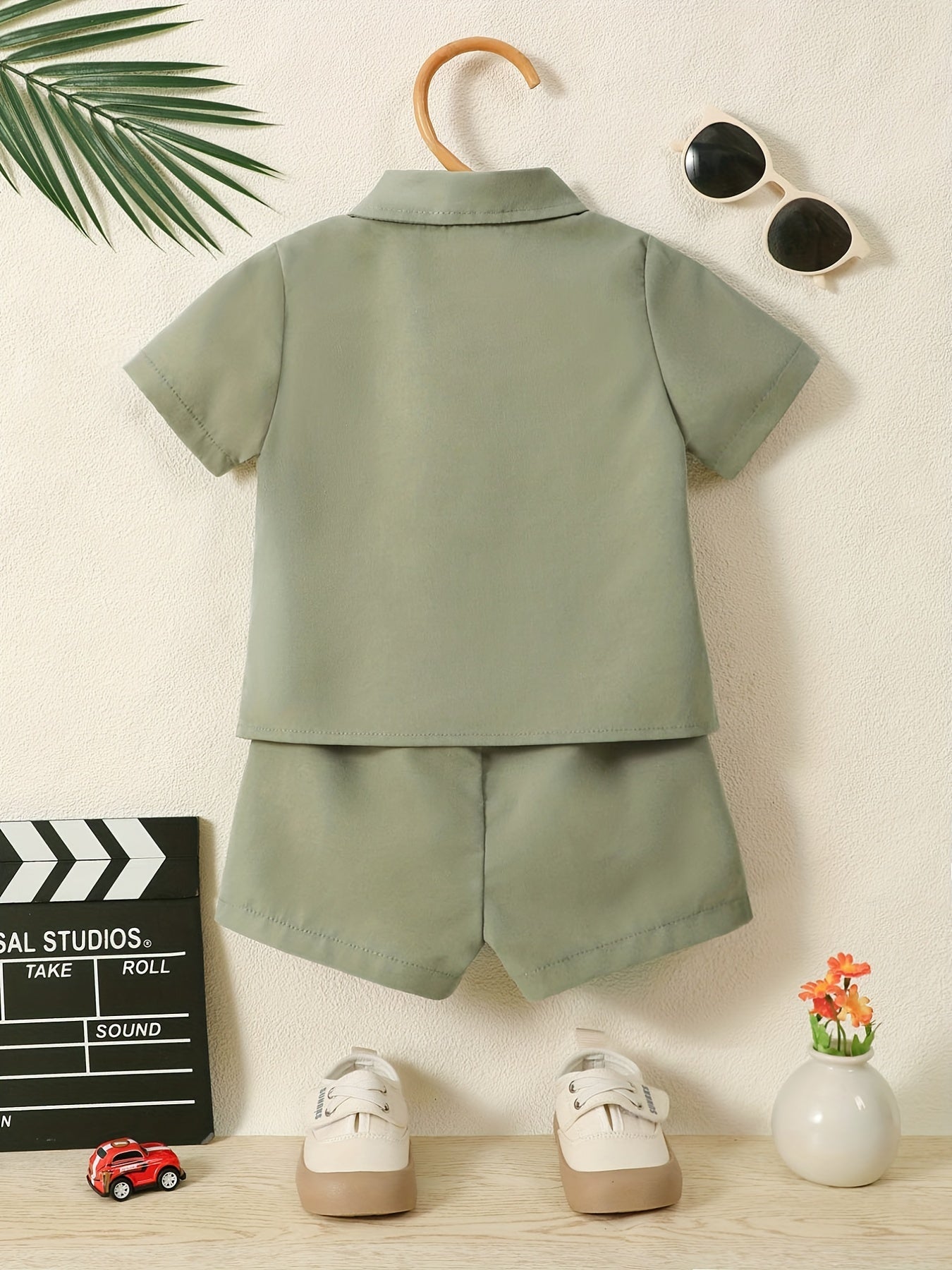 2pcs Baby Boys Los Angeles Shirt & Shorts Set