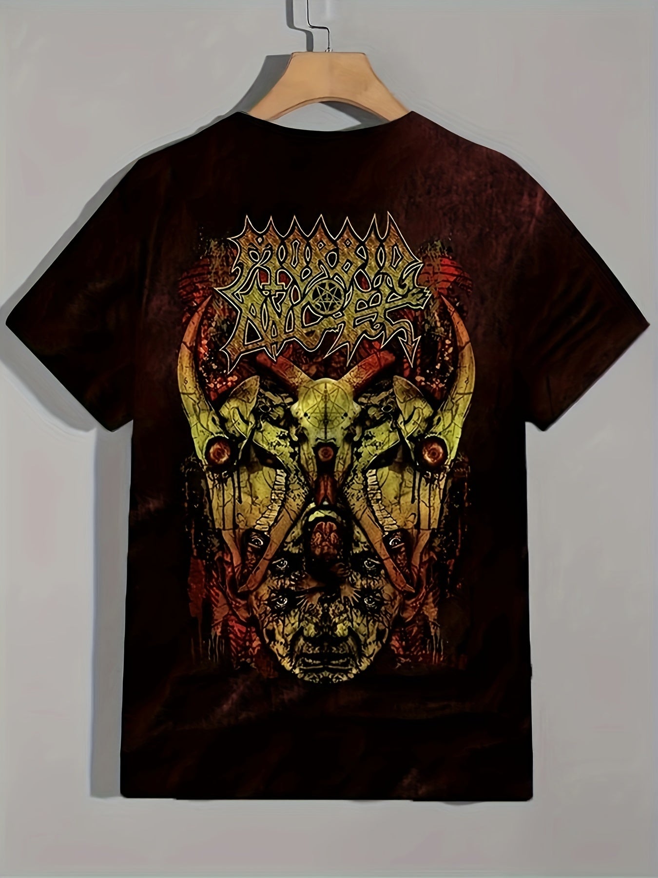 Pattern Print Men's Short Sleeve T-shirt Graphic Tee Men's Summer Clothes