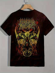 Pattern Print Men's Short Sleeve T-shirt Graphic Tee Men's Summer Clothes