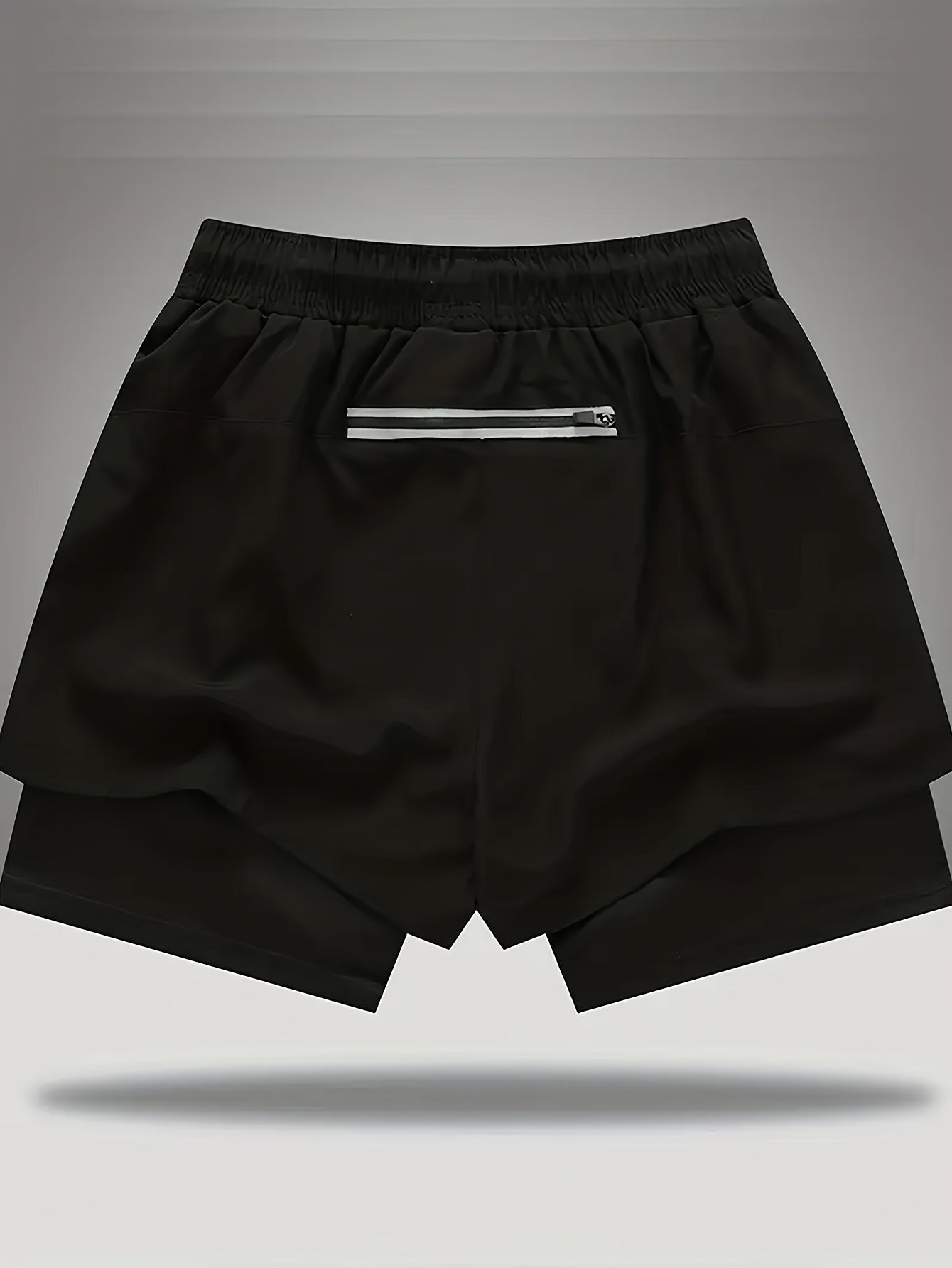 Men's 2-in-1 Drawstring Stretch Sports Shorts for Gym Workout