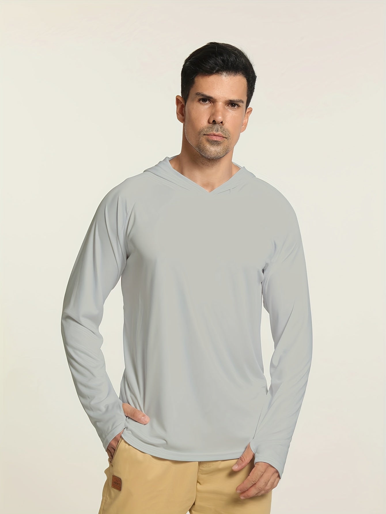 Men's SPF 50 Sun Protection Hoodie Long Sleeve Quick Dry Outdoor Fishing Top