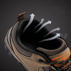 Men's Low Top Hiking Boots Comfy Non Slip Lace Up Shoes For Outdoor