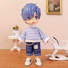 Striped Turtleneck Sweater Jeans Suit for Baby