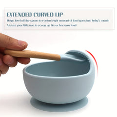 Silicone Baby Feeding Set with Suction Bowls and Spoons