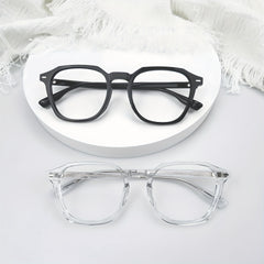 2pcs Men's Light Glasses Unisex Computer Glasses Square Light Glasses