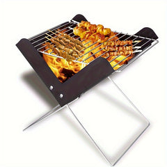 1pc Folding Charcoal Grill for Outdoor & Home Cooking