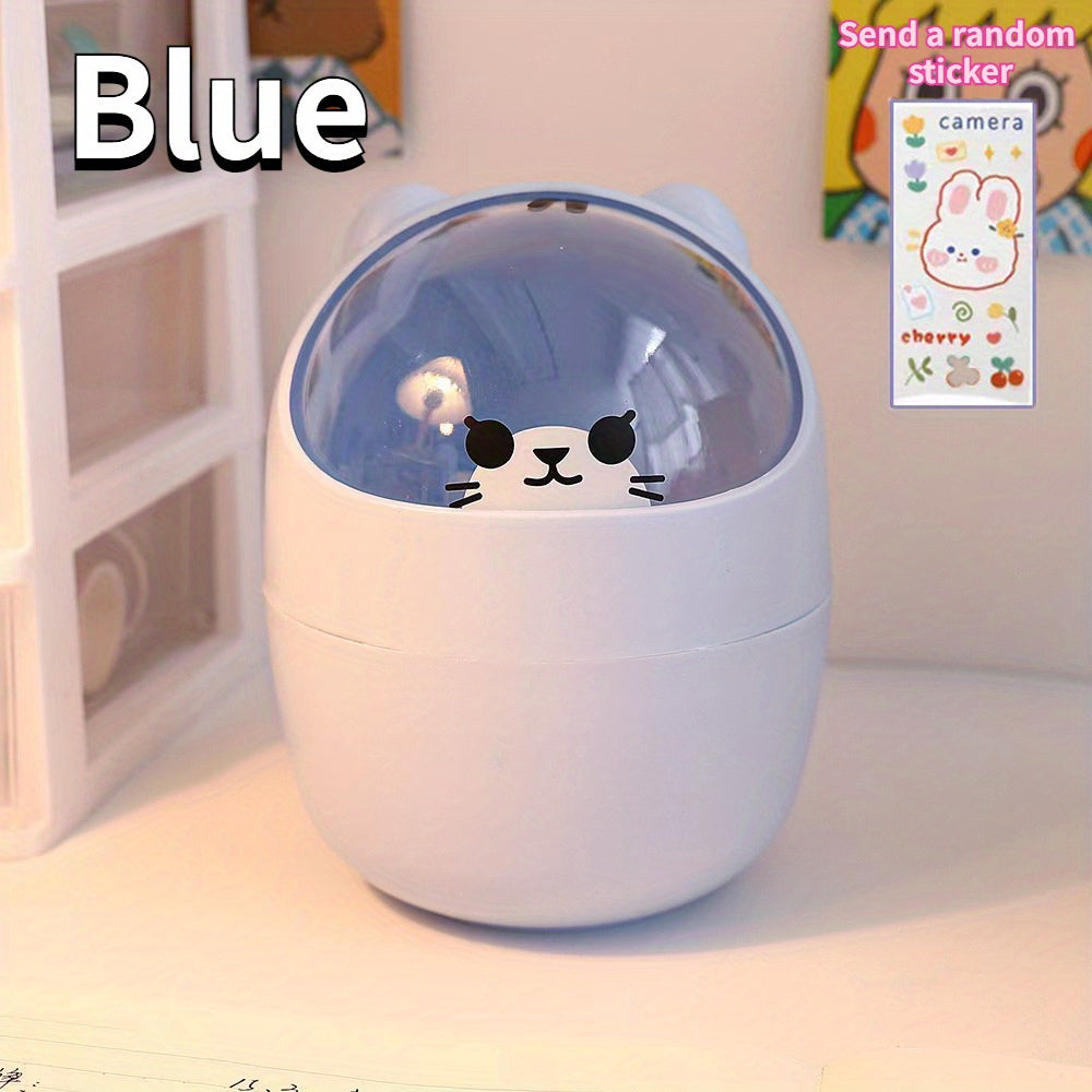 Cartoon Makeup Storage Box for Desk Organization