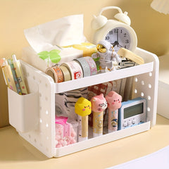 Desktop Organizer Shelf Stationery Organizer With Pen Holder