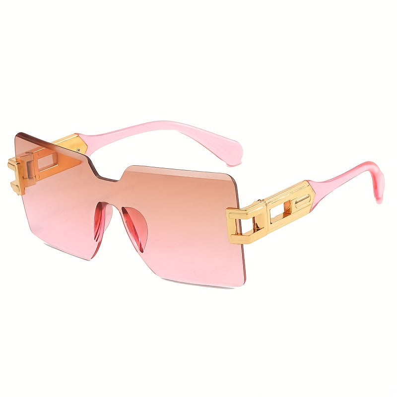 Y2K Rimless Sunglasses Gradient UV400 Sun Shades