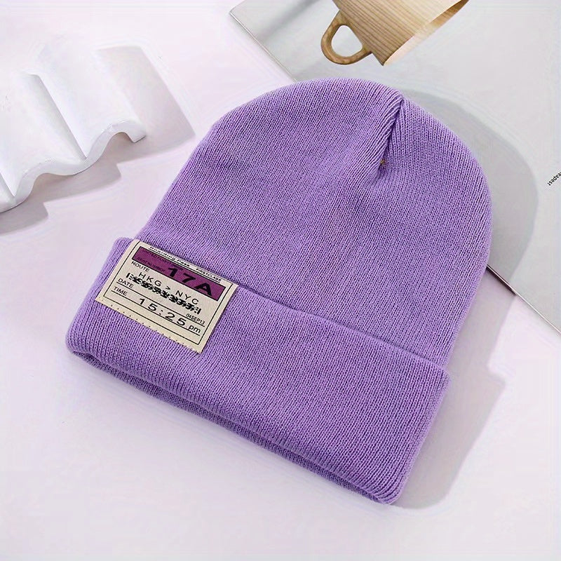 Unisex Couple Beanie Warm Knit Hat Soft Skull Cap Coldproof Beanies