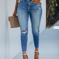 Sexy Ripped High Rise Skinny Jeans