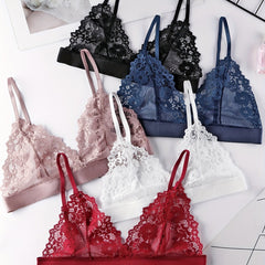 5pcs Full Lace Unlined Bras Semi sheer & Skin friendly Intimates