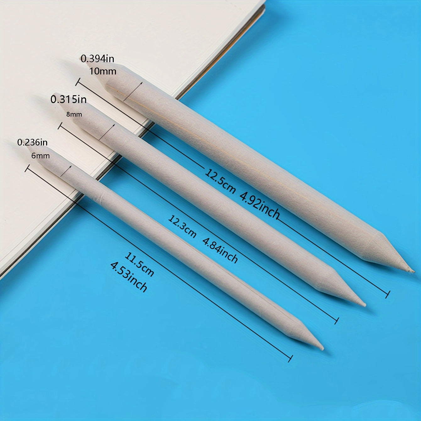 6pc Double Head Sketching Paper Pencil Art Drawing Charcoal Sketching Tool