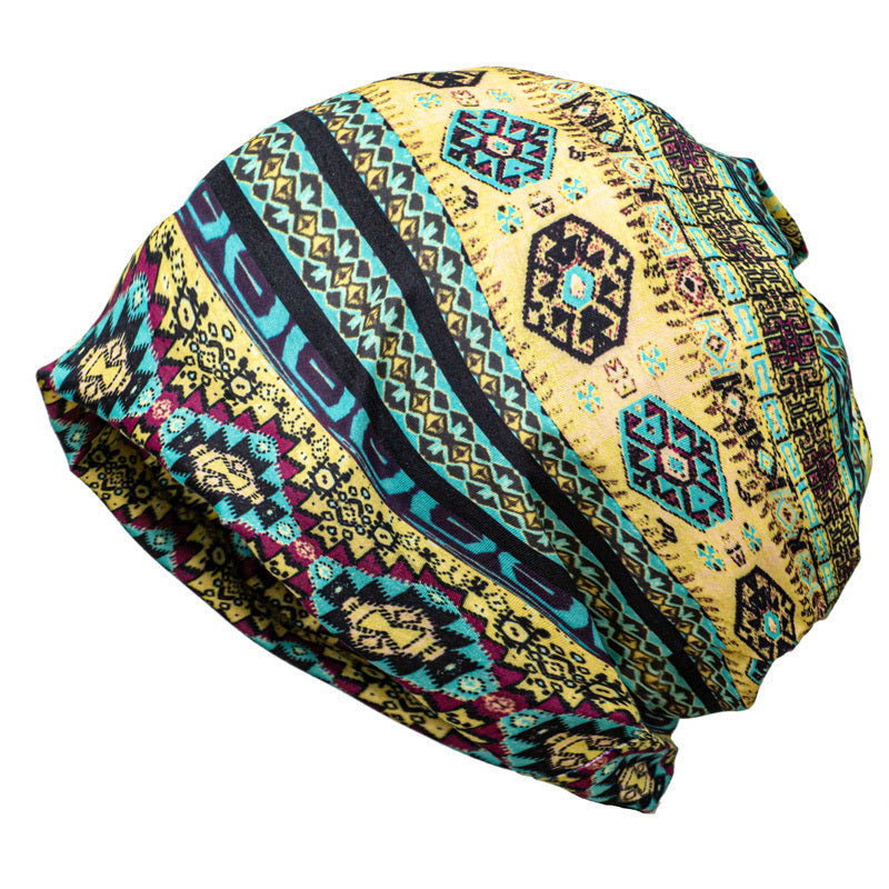 Vintage Pattern Floral Printed Unisex Sun Hat Brimless Headwrap