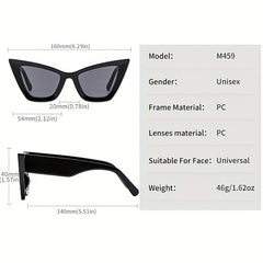 Cat Eye Sunglasses Gradient Lens Glasses Wide Temple
