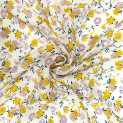 1yd Faux Cotton Fabric for DIY Pants Dress Quilts - Cut Size by Yard