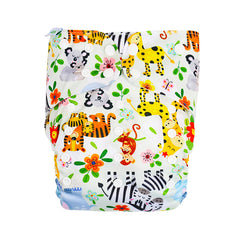 Printed Cloth Diapers for 3 25kg Babies, Washable & Reusable