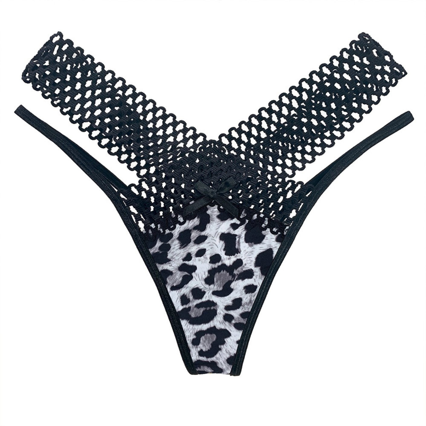 Leopard Print Thongs Sexy Low Waist Panties