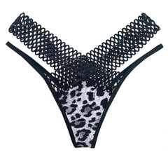 Leopard Print Thongs Sexy Low Waist Panties