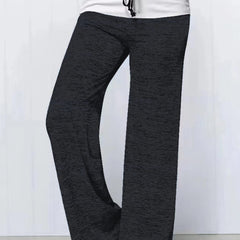 Block Drawstring Pants Long Length Wide Leg Pants Women's Clothing