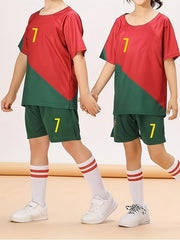 Portugal Kids Soccer Practice Jersey Outfit