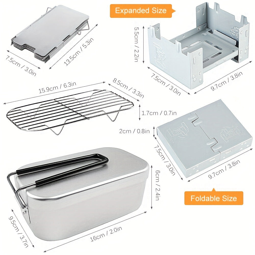 Portable Aluminum Lunch Box for Outdoor Camping