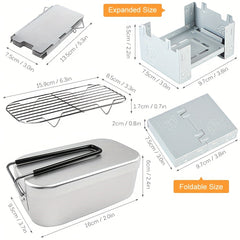 Portable Aluminum Lunch Box for Outdoor Camping