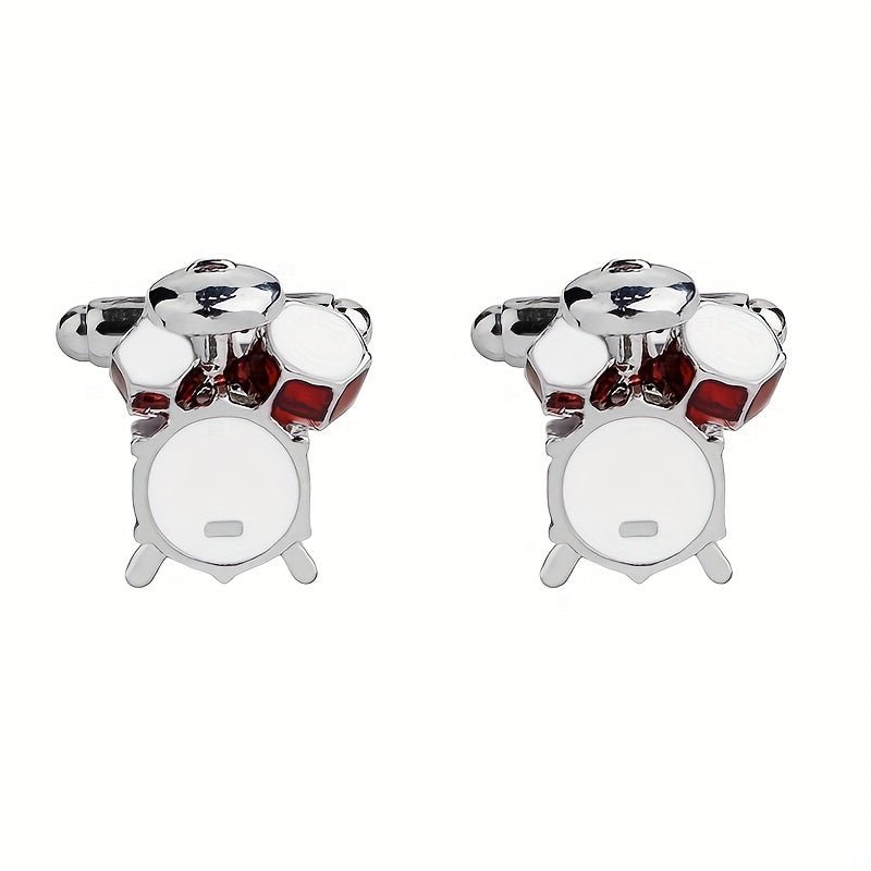 Band Drum Kit French Cufflinks Drip Oil Cuff Nails