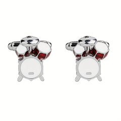 Band Drum Kit French Cufflinks Drip Oil Cuff Nails